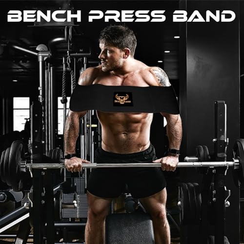 Fitness Bench Press Strength Band, Adjustable Weightlifting Slingshot Blaster,Weight Lifting Resistance Band, Bench Press Slingshot for Elbow Fitness,Chest Builder,Powerlifting - color: Navy, size: Medium