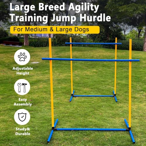 Heavy Duty Adjustable Dog Agility Hurdles for Medium & XL Dogs - color: SLV-Hurdle 35in-2
