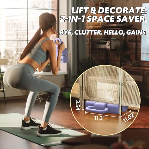 Adjustable Dumbbell Set of 2, 4 in 1 Free Weights Dumbbells Set for Women with Fast Adjustment, Each 2lb 3lb 4lb 5lb Hand Weights Set for Home Gym & Outdoor Exercise Training
