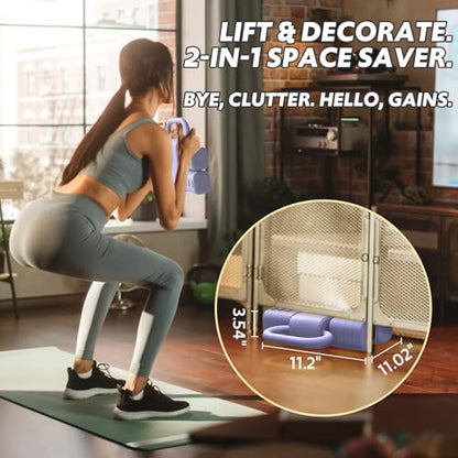 Adjustable Dumbbell Set of 2, 4 in 1 Free Weights Dumbbells Set for Women with Fast Adjustment, Each 2lb 3lb 4lb 5lb Hand Weights Set for Home Gym & Outdoor Exercise Training