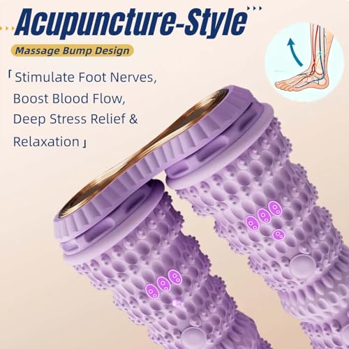Foot Massage Ball & Foot Roller 3-in-1 Set, Plantar Fasciitis Relief, Portable Dual-Roller Massager, Stimulates & Activates Plantar Nerves, Relieves Foot Pain and Soreness, Improves Blood Circulation