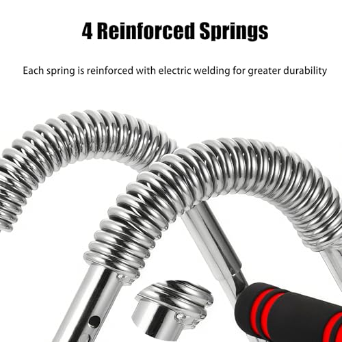 Twister Arm Trainer, Chest Workout Equipment 10-Level Adjustable (30-110 lbs), Adjustable Chest Exerciser with 4 Springs for Men Women, Home Gym Strength Builder, Portable Muscle Toner