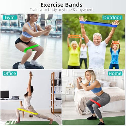 Resistance Bands for Working Out, Elastic Exercice Loop Bands for Physical Therapy, 5 Set of Stretch Bands for Booty Legs