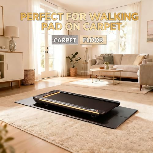 Foldable Treadmill Walking Pad Mat for Carpet Floors,67" x 30" 6mm Thick Treadmill Mat for Hardwood Floor,Indoor Exercise Stationary Bike,Elipitial, Gym Equipment, Noise Shock Absorption - size: 67"L x 30"W x 0.24"Th