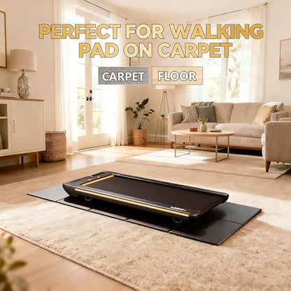 Foldable Treadmill Walking Pad Mat for Carpet Floors,67" x 30" 6mm Thick Treadmill Mat for Hardwood Floor,Indoor Exercise Stationary Bike,Elipitial, Gym Equipment, Noise Shock Absorption - size: 67"L x 30"W x 0.24"Th