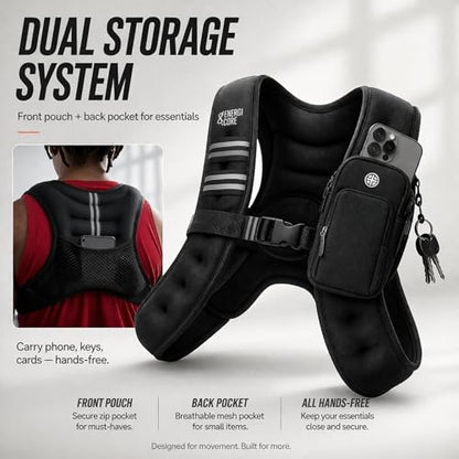 8 lb Weighted Vest for Women & Men – Adjustable Fit Workout Vest for Walking, Running, Cardio & HIIT | Fixed Weight Design, Breathable & No-Bounce | ENERGI CORE Fitness Gear