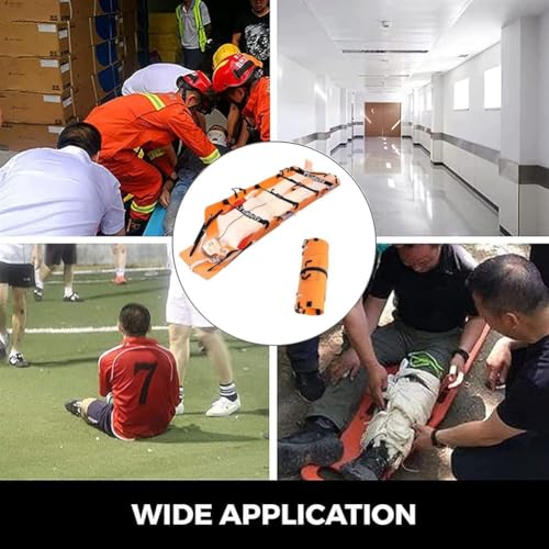Foldable Spine Board Stretcher, Multifunctional Rescue Stretcher, Roll Type Foldable Stretcher, Backboard for Patient, Transfer Backboard EMT Immobilization for Medical Emergency Rescue