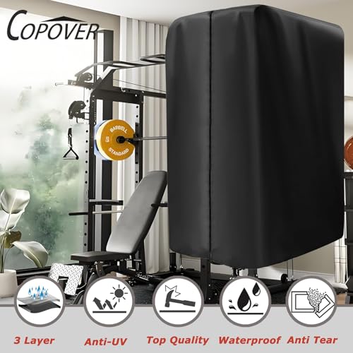 Protective Cover for Home Gym Set, 420D Oxford Gym Rack Cover for Home Exercise Equipment Set, Workout Equipment Protective, UV protection, Waterproof, Dustproof for Indoor or Outdoor