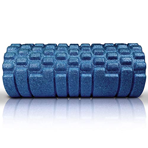 The Original Body Roller - High Density Foam Roller Massager for Deep Tissue Massage of The Back and Leg Muscles - Self Myofascial Release of Painful Trigger Point Muscle Adhesions - 13" Blue - color: Blue