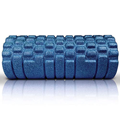 The Original Body Roller - High Density Foam Roller Massager for Deep Tissue Massage of The Back and Leg Muscles - Self Myofascial Release of Painful Trigger Point Muscle Adhesions - 13" Blue - color: Blue