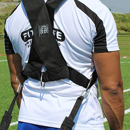 Fitness Health FH Heavy Duty Harness Resistor Resistance Power Training with Pulling Straps | Strength Rugby Football Training Equipment