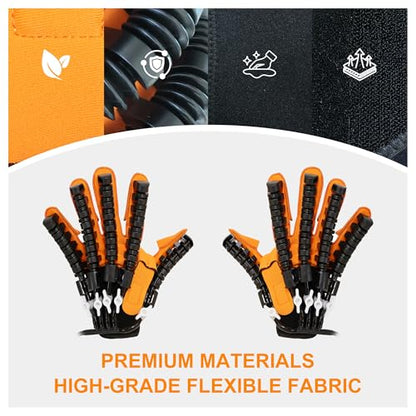 Stroke Hand Rehabilitation Robot Gloves, Strokes Therapy Equipment for Adults, Fingers Strength Training Device for Hemiplegia, Robotic Glove Rehab Stroke Patients (Left XL)