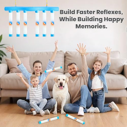 STHF Reflex Game, 3-Speed Adjustable Hand Eye Coordination Training Toy, Reaction Speed Challenge with English Voice Prompts for Family Brain Training, Safe EVA Foam Grip Skill Builder.