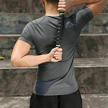 Kunova (TM) Muscle Roller Stick - Massage Tool for Releasing Myofascial Trigger Points, Reducing Muscle Soreness, Soothing Cramps and Relieving Muscle Pain