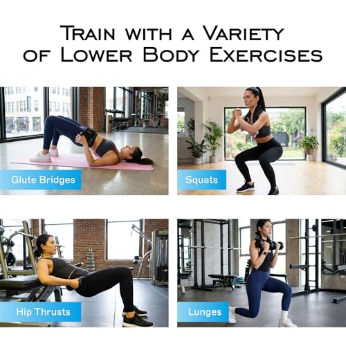 Hip Thrust Belt for Weights - Dumbbell Glute Bridge Exercise Strap Belt - Hipthrust Adjustable Weight Holder Straps for Dumbbells Kettlebells Plates - Home Gym Hip Exercise Workout Trainer