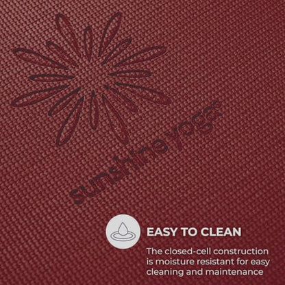 Voyage Yoga Mat, 10 Pack, 72" x 24" Professional Studio and Gym Bulk Yoga Mats, 5mm Thick, Durable, Anti-Tear, Non Slip Fitness and Exercise Mats - color: Burgundy