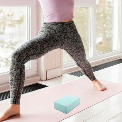 Non-slip Yoga Block for Women Lightweight Eva Foam Exercise Yoga Blocks Balance Training Pilates Prop Camouflage Green for Stretching and Stability