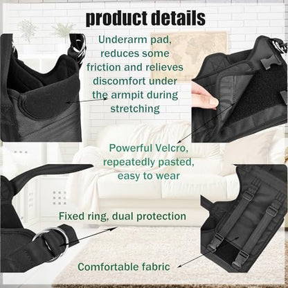 Back Stretcher - Spine Decompression Belt for Pain Relief Spinal Back Stretcher Lumbar Traction Device Belt Thoracic Decompression Harness Portable Stretching Device (Medium)