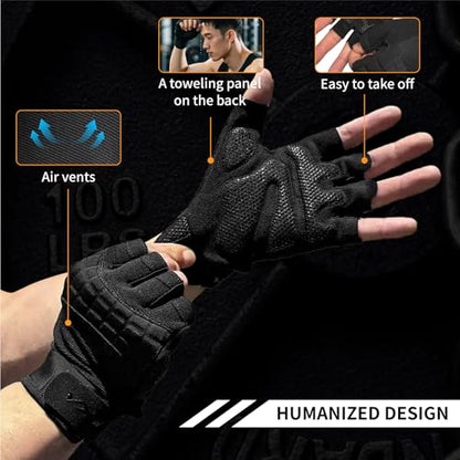 VWX Anti-Slip Gel Palm Workout Gloves for Men and Women - with Sweat-Wicking Fabric for Gym,Weight Lifting, Cycling, Weightlifting, Exercise, Climbing - size: Small