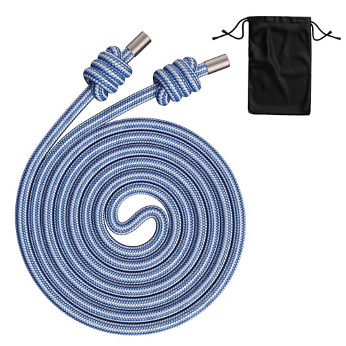Flow Rope Exercise Jump Rope – 1.5lb Weighted Flow Jump Rope for Cardio, Boxing, HIIT & Upper Body Fitness – Adjustable Double Woven Workout Rope for Men, Beginners – Indoor & Outdoor Use