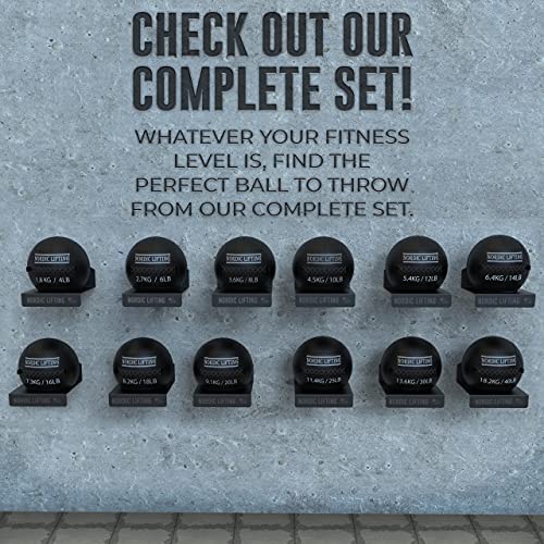 Nordic Lifting Wall Ball for Crossfit & Fitness - Medicine Ball for Gym and Strength Training