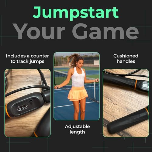 ADV Training Kit V2: Tennis Trainer Equipment for Tennis Training, Practice & Drills – Includes Counting Jump Rope, Resistance Bands, Stretch Bands for Exercise, Tennis Trainer Rebound Ball & Cones