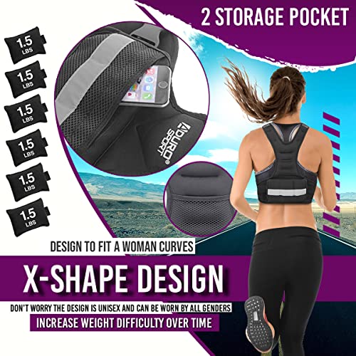"Aduro Sport Adjustable Weighted Vest Workout Equipment, 4-10lbs/11-20lbs/20-32lbs/26-46lbs Body Weight Vest for Men, Women, Kids" - style: 11-20 Pounds (4.98KG-9.07KG)
