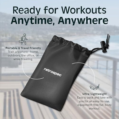 Retrospec Activate Resistance Loop Band Set for Working Out, Home Fitness, Toning, Stretching & Exercise - Lightweight & Portable for Men & Women