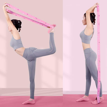 Stretching Strap with Loops, Improve Body Flexibility Elastic Yoga Stretching Strap Backbend Assist Trainer Leg Stretch Strap Home Gym Equipment for Pilates Splits Ballet Dance Gymnastics Rehab