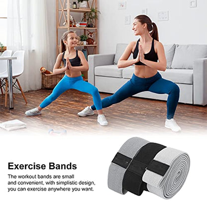 Bands Set, Workout Bands for Women and Men, Non Slip Leg with Built in Rubber Latex Thread, 3 Pack Exercise for Booty, Ts,