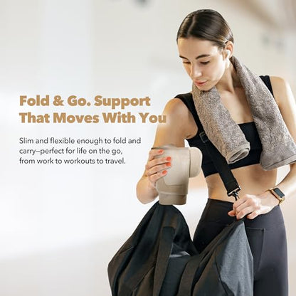 Slim Fit Lower Back Brace – Ultra-Thin Ergonomic H-Shaped Resin Support, Seamless Design for Strong & Comfortable Lumbar Support, Lightweight & Discreet Back Brace (Beige, X-Large)