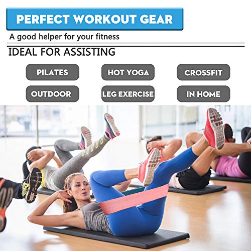 CHOOYOU Booty Bands Non Slip Resistance Hip Exercise Bands Fitness Loop Workout Hip Stretch Bands for Home Fitness, Crossfit, Stretching, Strength Training, Physical Therapy -3 Packs