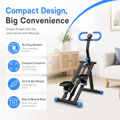 Stair Stepper & Stepper Machine for Home, Aerobic Step Platform, Steppers for Exercise at Home, Stair Slide, Exercise Step, Full-Body Cardio Workout Equipment for Women & Men