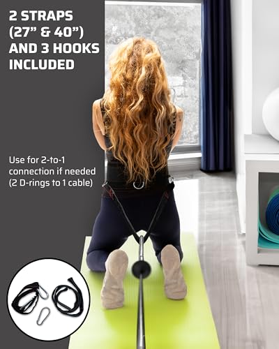 THEFITGUY Ultimate Cable and Sled Training Bundle: Multi-Attachment Belt & Sled Pulling Belt