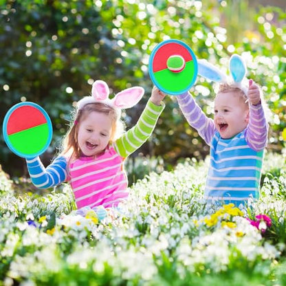 Toss and Catch Ball Game Outdoor Toys for Kids Yard Games Beach Toys Outside Games for 3 4 5 6 7 8 9 10 Year Old Boys Girls (Upgraded) - style: 4 Paddles 4 Balls
