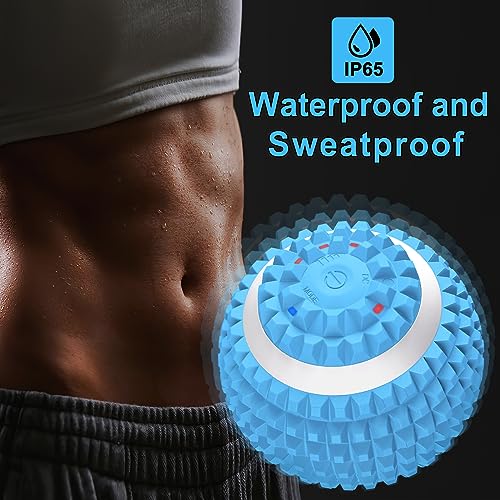 Vibrating Massage Ball for Pain Relif, Lacrosse Balls Deep Tissue Trigger Point Therapy for Plantar Fasciitis Pain Relief, Muscle Pain for Myofascial Release Ball - color: Blue
