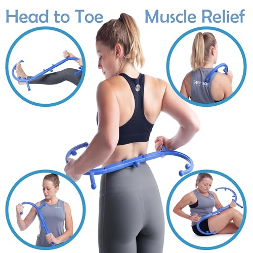 Body Back Buddy Classic USA Made FSA Eligible Handheld Full Body Massage Cane Trigger Point Massage Tool for Deep Tissue Pain Relief - Dual Massage Hooks for Back, Shoulder, Neck. Manual Back Massager