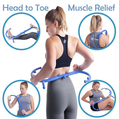 Body Back Buddy Classic USA Made FSA Eligible Handheld Full Body Massage Cane Trigger Point Massage Tool for Deep Tissue Pain Relief - Dual Massage Hooks for Back, Shoulder, Neck. Manual Back Massager