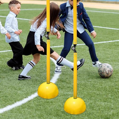 FAVOMOTO Foldable Two-Part Speed and Hurdle Training Pole in Bright Color for Football and Basketball Agility Drills