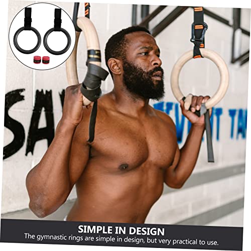 2pcs Adjustable Small Gymnastics Rings with Durable Webbing Versatile Fitness Equipment for Home and Gym Use for Strength Training and Calisthenics