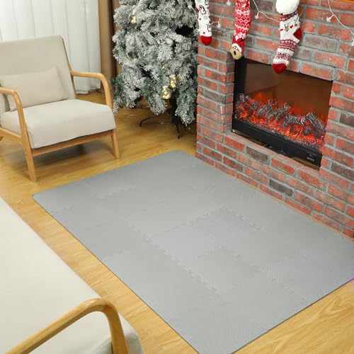 Nuanchu 60 PCS Kids Foam Puzzle Mat,Gray - color: Gray
