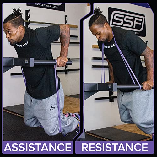 Serious Steel 41" Assisted Pull-up Band, Heavy Duty Resistance Band Sets, Stretching, Powerlifting, Resistance Training and Pull Up Assistance Bands - color: 2-Band Set (#1 #2)