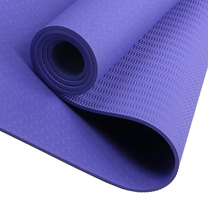 Attraction Design Yoga Mat Non Slip Exercise Mat Extra Thick Workout Mat for Yoga, Eco Friendly Exercise Yoga Mat High Density Fitness Pilates Mat with Carrying Strap, 72"x 24"x 6mm - color: Violet