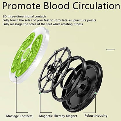 Ab Twister Board for Exercise Waist Twisting Disc with 8 Magnets Fitness Twister with Handles Trims Waist Arms Hips and Thighs