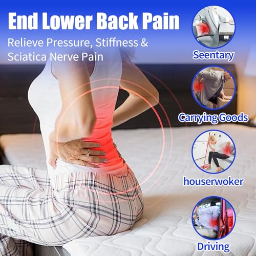 Back Stretcher, Back Stretcher for Lower Back Pain Relief, Spine Stretchers with Magnetic Massage, Adjustable Lumbar Support,Board for Waist & Back Cracking Device, Travel Accessories, Supports 220lbs