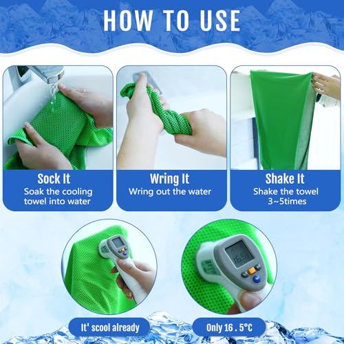 Hosuly 30 Pack Cooling Towels 40"x12" - color: Classic Color