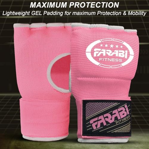 FARABI Kids Hybrid Boxing Inner Gloves Punching Boxing Gloves - color: Pink