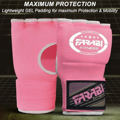 FARABI Kids Hybrid Boxing Inner Gloves Punching Boxing Gloves - color: Pink