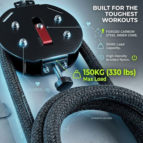 Indoor Outdoor Endless Rope Climbing Machine With Adjustable Tension For Travel Fitness Portable Suspension Trainer For Full Body Strength HIIT Workouts Anywhere