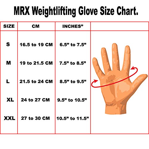 MRX Weight Lifting Gloves Pro Series Gym Fitness Workout Bodybuilding Glove Sizes